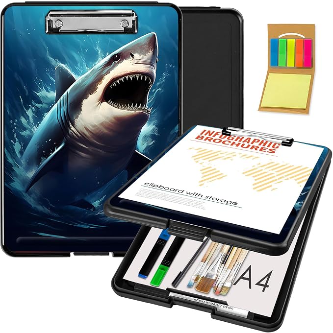 Clipboard with Storage, Office Supplies Nursing Clipboards Folder with Pen by CAPAUNVDA