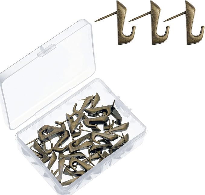Hotop 30 Pcs Push Pins Picture Hooks 20 Lbs Thumbtacks by HOTOP