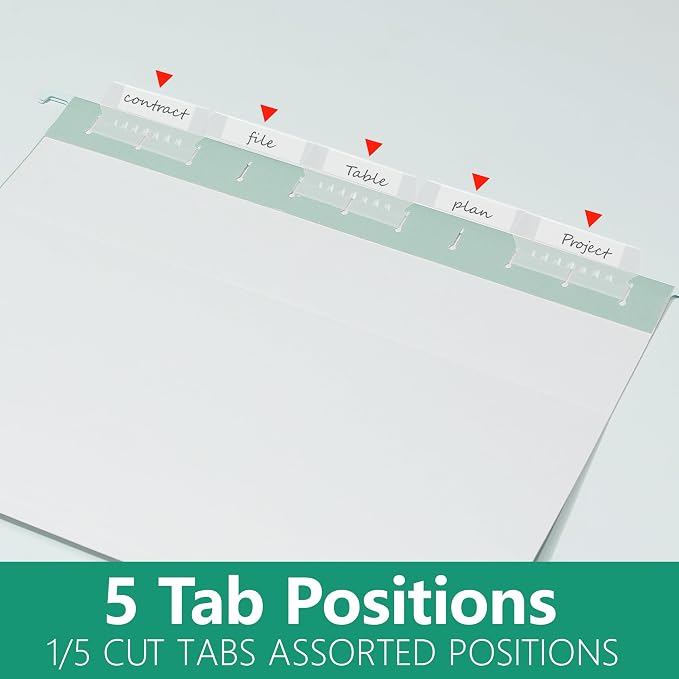 pmybupo Letter Size Hanging File Folders, 25 Pack Green Hanging Files in - Image 3