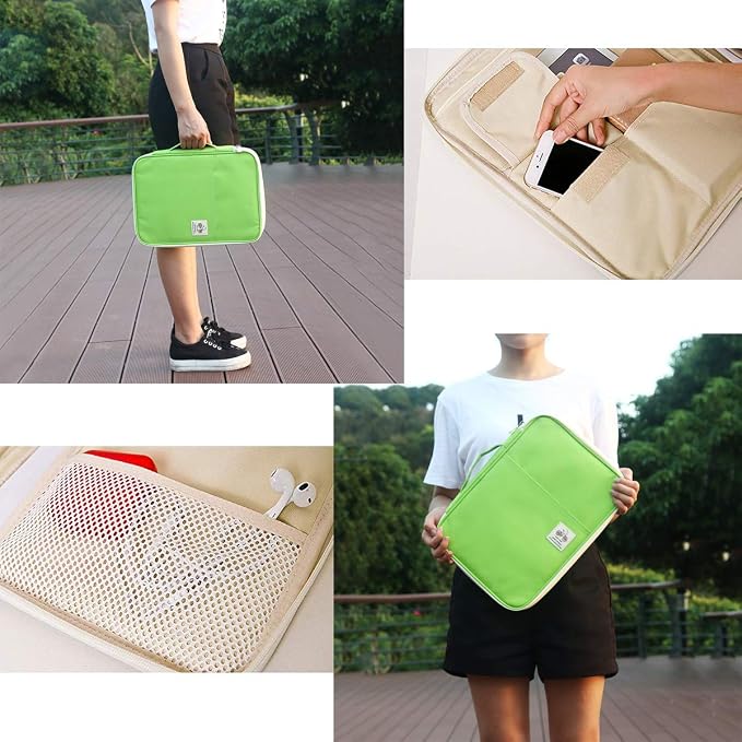 JAKAGO A4 Travel Portfolio Multifunctional Document Organizer Zippered Case - Image 2