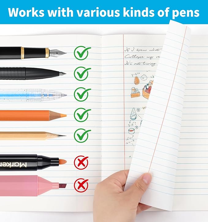 12 Pack Composition Notebook Journals Bulk, 7-1/2" x 9-3/4", Wide Ruled Paper - Image 5