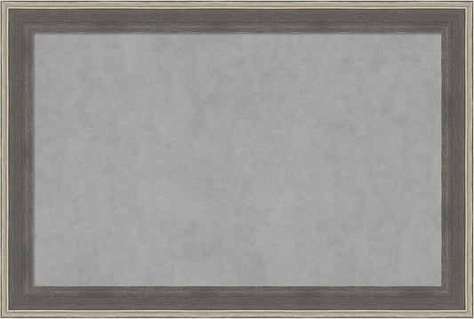 Amanti Art Grey Framed Magnetic Board 25x37 Large Vision Board by AmantiArt