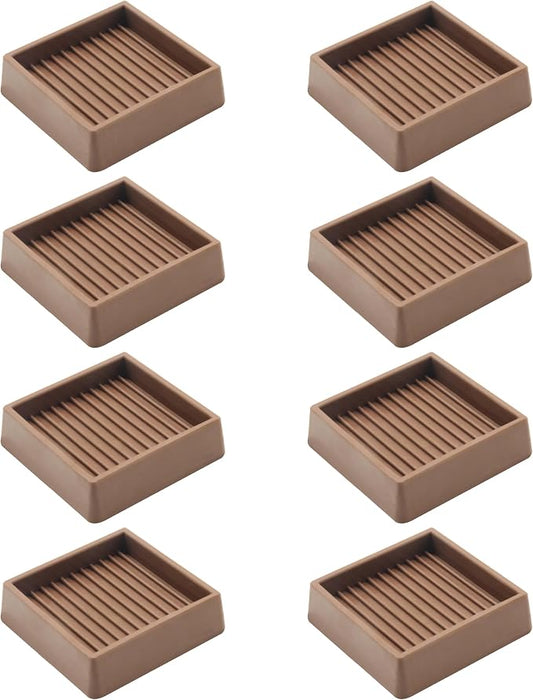 2.5X2.5 Rubber Caster Cups, Non Slip Furniture Pads, Anti-Slip Gripper by VOCOMO