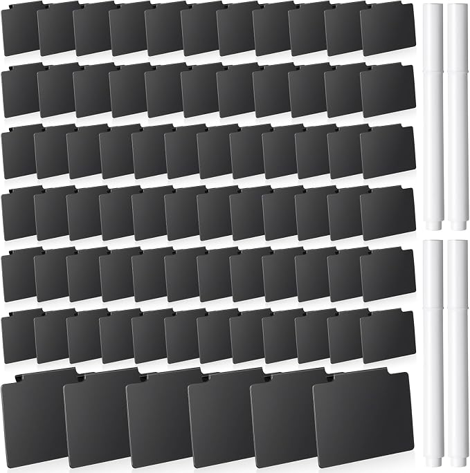Chinco 80 Pcs Basket Label Clips Set Include 76 Removable Kitchen Clip Label by Chinco