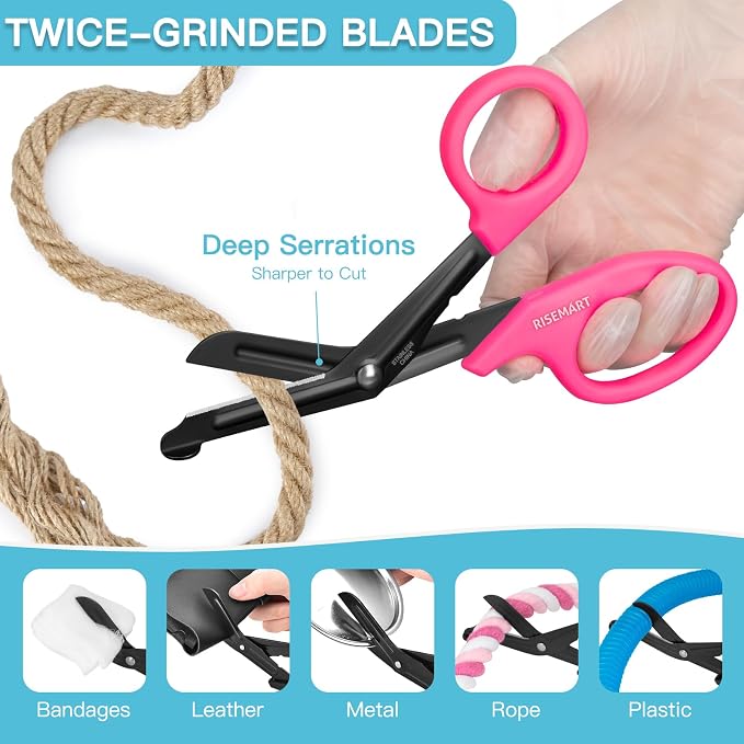 Trauma Shears - RISEMART Medical Scissors Bandage Scissors - Image 3