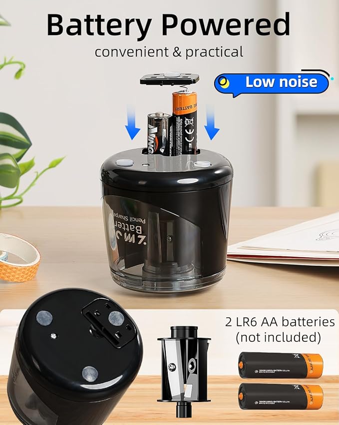 ZMOL Battery Powered Electric Pencil Sharpener, Small Battery Operated Colored - Image 4