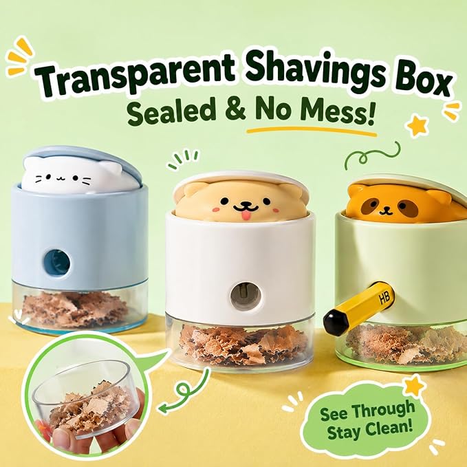 Cute Pencil Sharpener for Classroom, Animal Pop-Up When Sharpened, Manual - Image 5