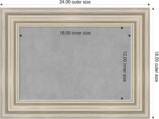 Amanti Art Silver Framed Magnetic Board 18x24 Small Vision Board - Image 2