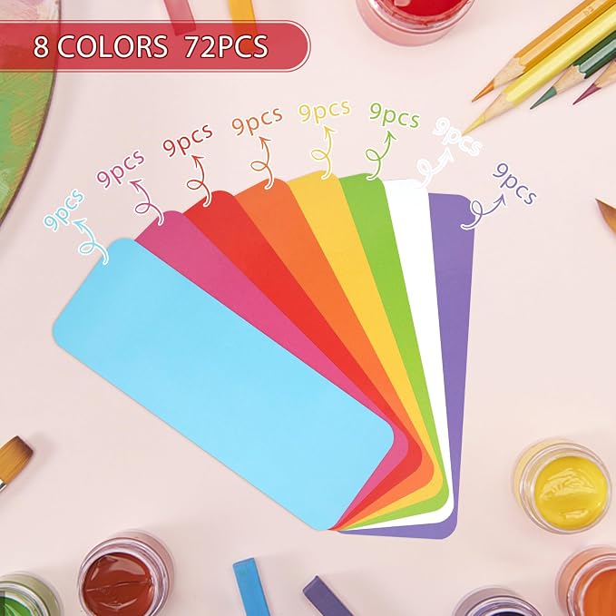 72 Pcs Dry Erase Magnetic Labels, 3.2" x 1.2" 8 Colors | Reusable Writable - Image 5
