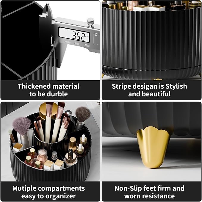 fanado 360° Rotate Makeup Brush Holder Organizer, Makeup Organizers Countertop - Image 4