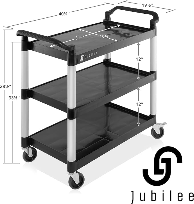 Jubilee Heavy-Duty 3-Tier Utility Service Cart - Image 5