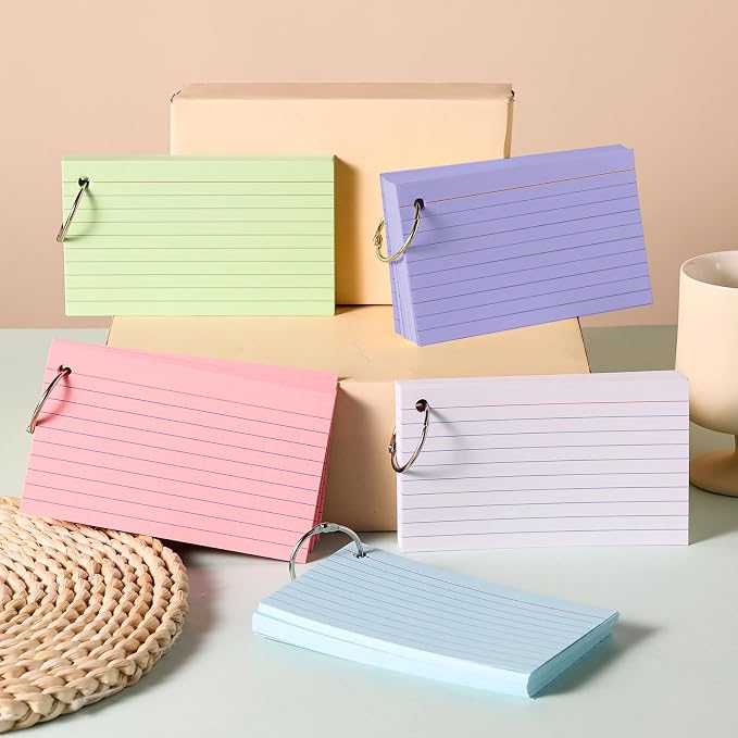 250 Count Colored Index Cards 3x5 Inch Heavyweight Flash Cards - Image 7