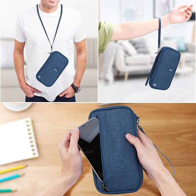 RFID Family Passport Wallet Holder Waterproof, Travel Document Organizer Credit - Image 2