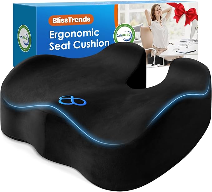 BlissTrends Seat Cushion, 5.2in Thick Memory Foam Cushions by BlissTrends