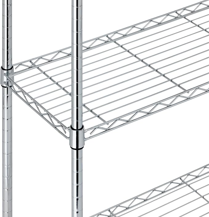Amazon Basics 5-Shelf Adjustable Heavy Duty Steel Wire Rack, Space Saving - Image 3