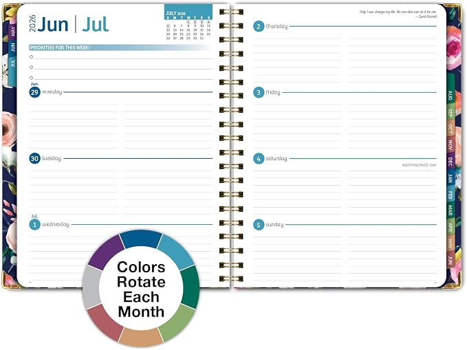 HARDCOVER Academic Year 2026-2027 Planner: 14 Months 8.5"x 11" Daily Weekly - Image 6