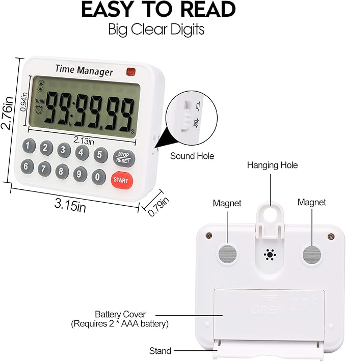 Digital Countdown Kitchen Timer - Image 6