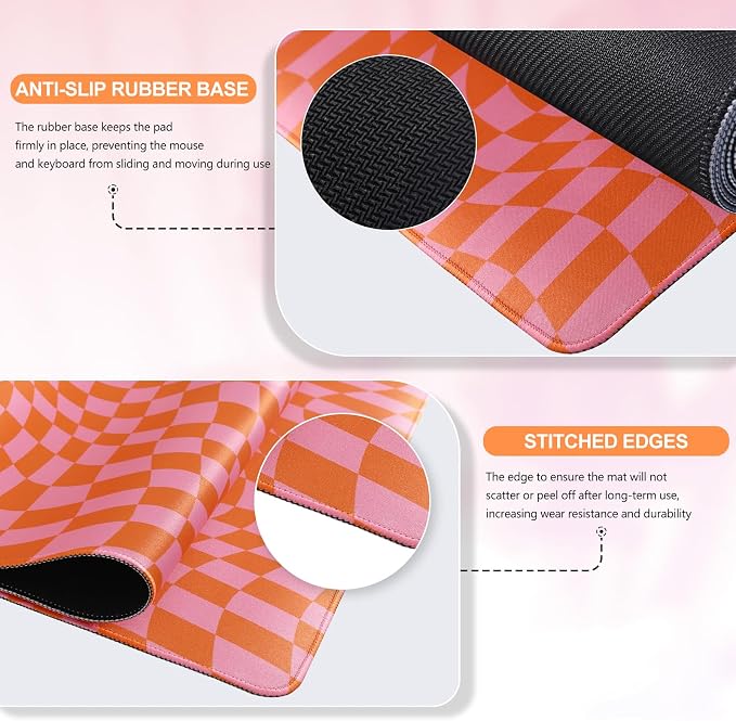 iCasso XXL Large Mouse Pad for Desk, Anti-Slip Big Mousepad - Image 3