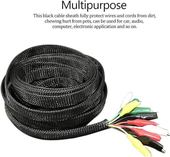 25ft - 3/4 Inch Cable Management Sleeve Protector, Wire Loom PET Expandable - Image 8