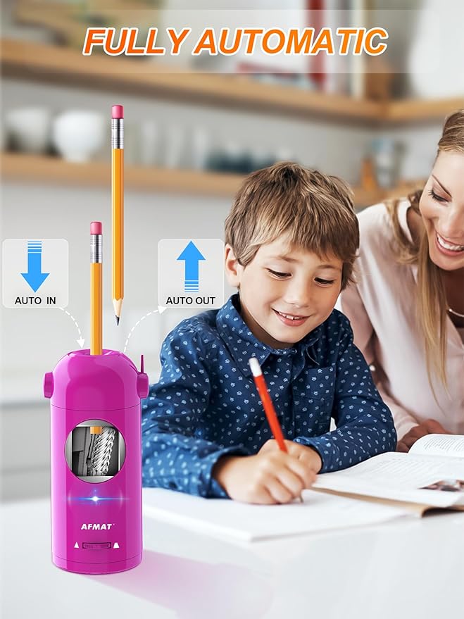 AFMAT Electric Pencil Sharpener, Fully Automatic Pencil Sharpener - Image 2