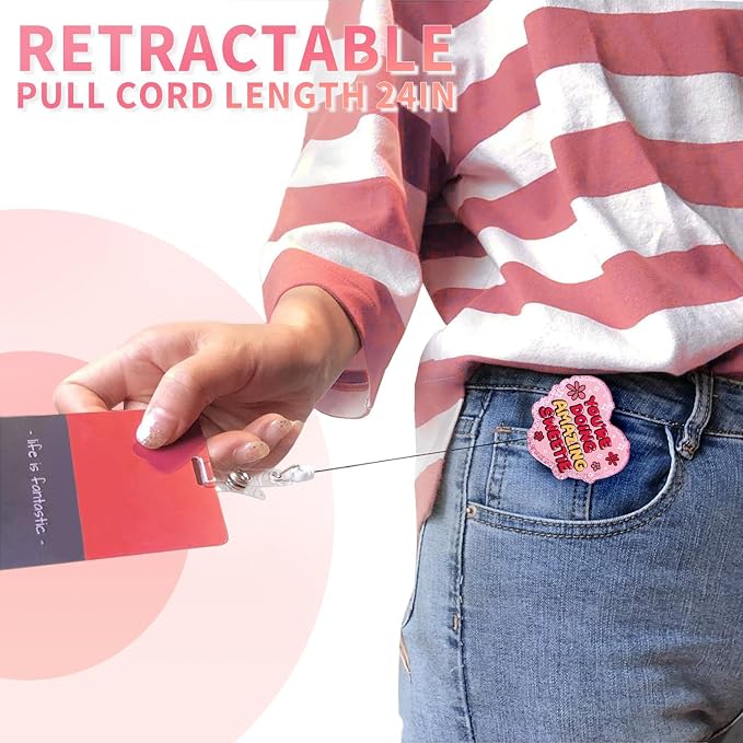 Aoryalps Retractable Badge Reel Holder Retractable - Image 3