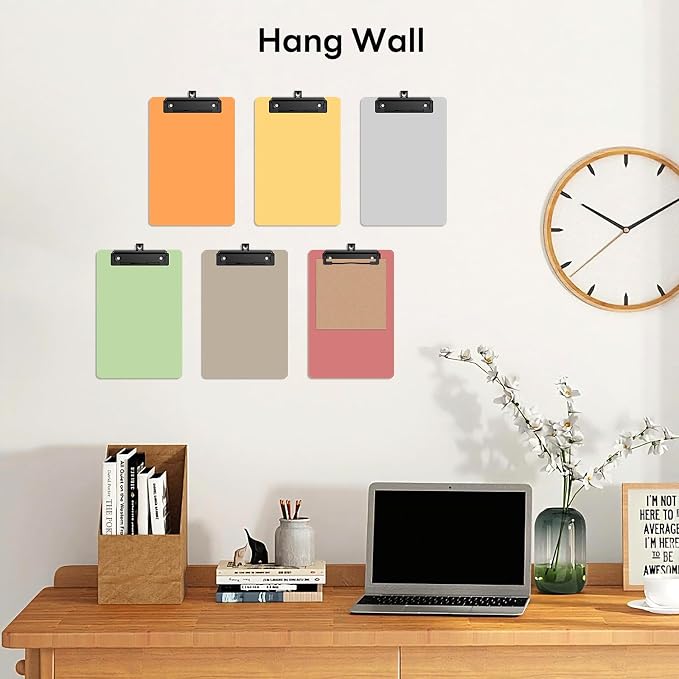 6 Pack Colorful Small Clipboard, A5 Mini Clip Board | Black Clip, 9 x 6" - Image 6