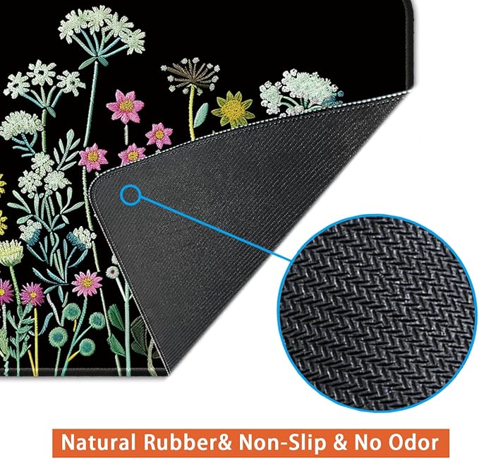 Keyboard Mat, Large Mouse Pad, Watercolor Flower - Image 5