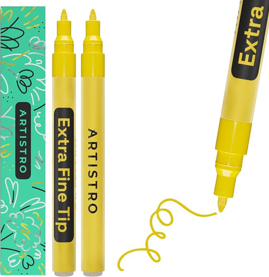 ARTISTRO 2 Yellow Acrylic Paint Markers by ARTISTRO