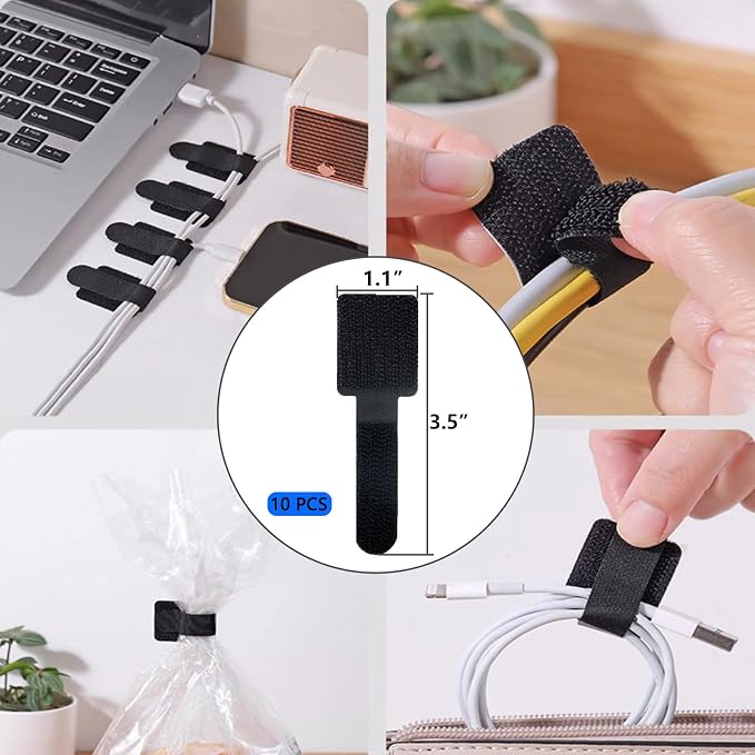 ELII 327 PCS Cable Management Kit 4 Cable Cable Sleeves, 65 Cable Clips - Image 8