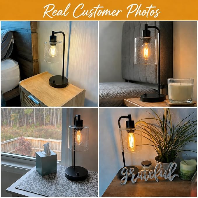 Lynnoland Set of 2 Industrial Table Lamps - Image 3