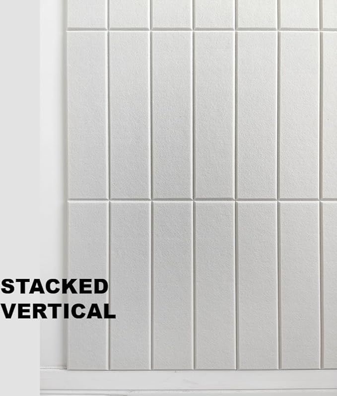 Large Cork Board Alternative - 24-Pack Felt Wall Tiles with Safe Removable Adhesive Tabs, Cork Wall Tiles Bulletin Board Home Office Essentials - Warm White-DeskLoop Office
