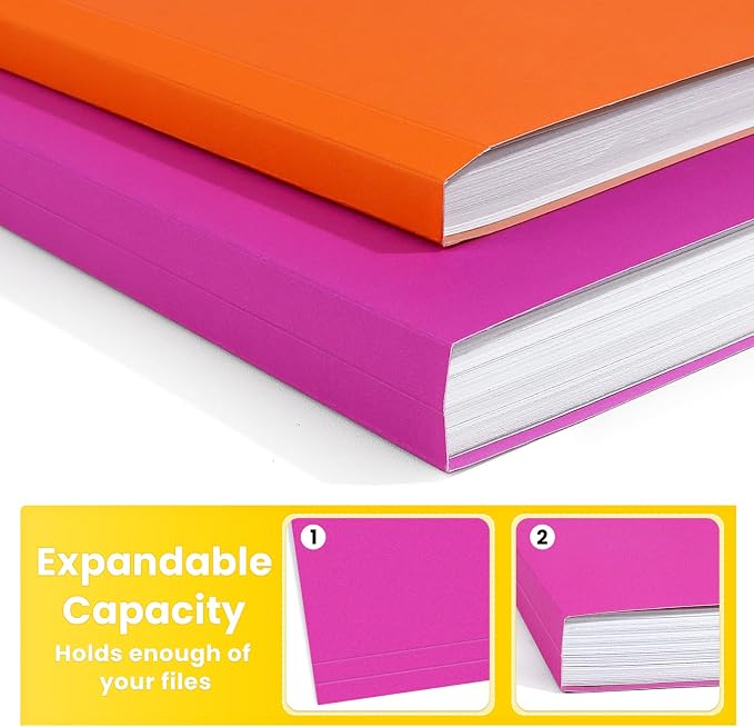 SUNEE File Folders, 150 Pack Manilla Folders 8.5 x 11, Colored File Folders - Image 6
