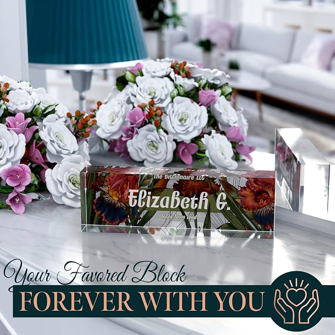 Desk Name Plate Personalized, Custom Name Plates, 2½/x8 Inches, Thick - Image 5