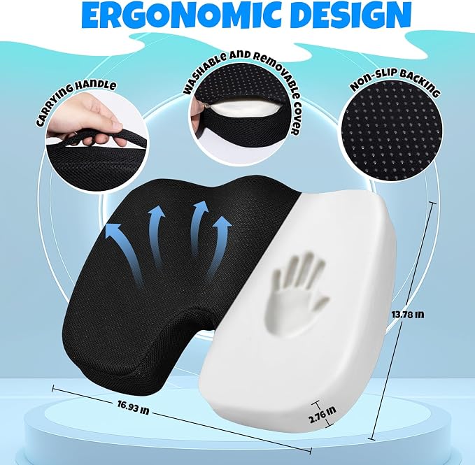 Ergonomic Seat Cushion with Memory Foam - Image 2
