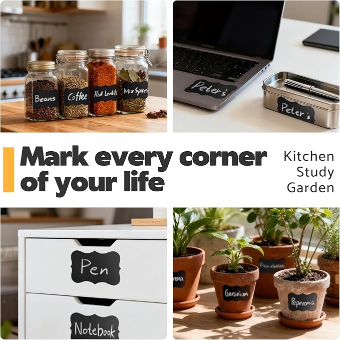 JIEHENG 180Pcs Chalkboard Labels - Image 3