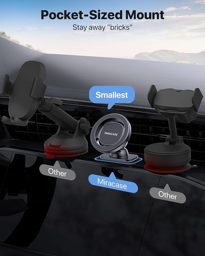 Miracase Latest Upgrade for MagSafe Car Mount Small Phone Holders for Your Car - Image 3