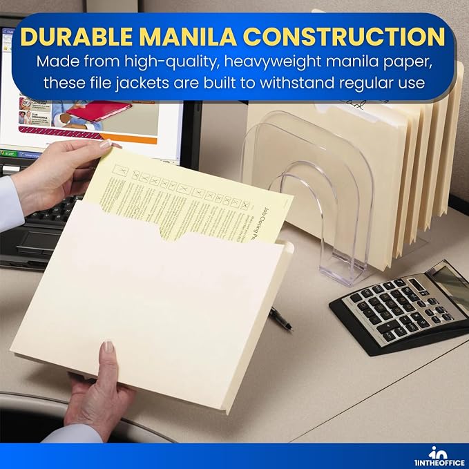 1InTheOffice Manila Expanding File Folders Jacket, 50 Pack - Image 5