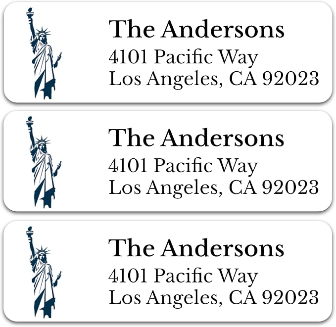 Personalized Patriotic Return Address Labels, Self-Adhesive Address Stickers on by BunnyBadges