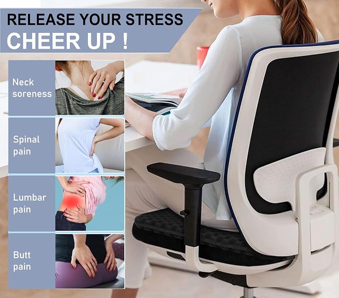 Gel Seat Cushion for Long Sitting Pressure Relief - Image 5