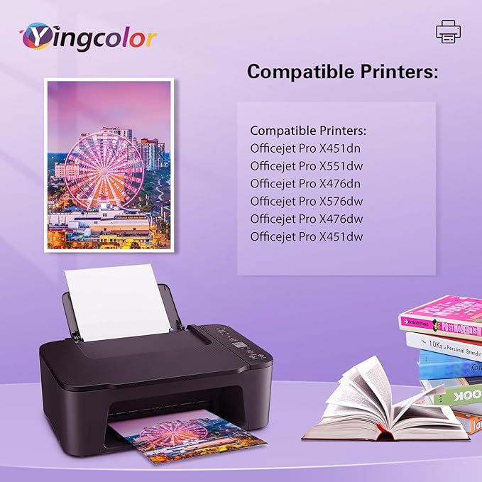 971XL 970XL Ink Cartridges Replacement for HP Ink Cartridges 970 971 Compatible with HP X576dw X476dw X476dn X551dw X451dn X451dw Printer-(970xl 971xl Ink bk c m y) 4 Packs-DeskLoop Office