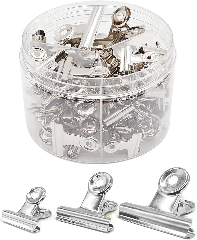 Sliver Bulldog Clips, Binder Paper Clips, School and Office by YCVIORING