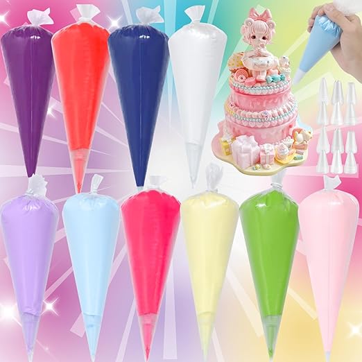 ASTRYAS Cream Glue,10Pcs 100g Decoden Fake Whipped Cream Glue DIY Phone Case Kit with Plastic Piping Tip for DIY Handmade Craft Decoration - Pony Color-DeskLoop Office