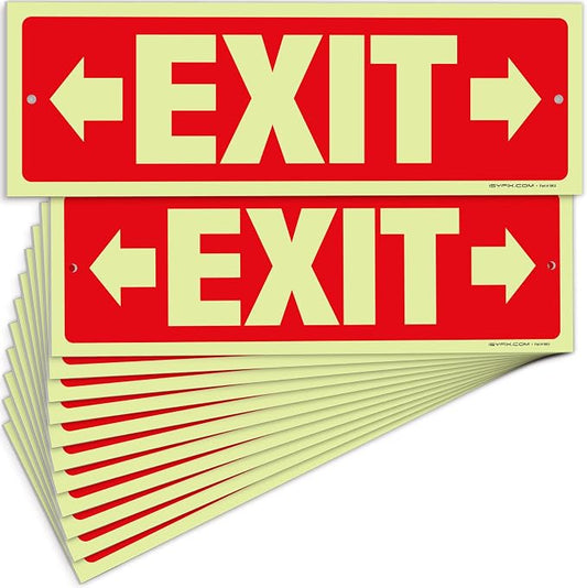 iSYFIX Exit Signs with Directional Right & Left Arrow by iSYFIXPREMIUMSIGNS