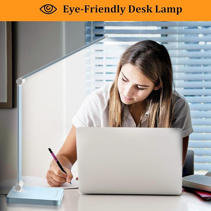 LED Desk Lamp with USB Ports, Touch Desk Lamps - Image 5