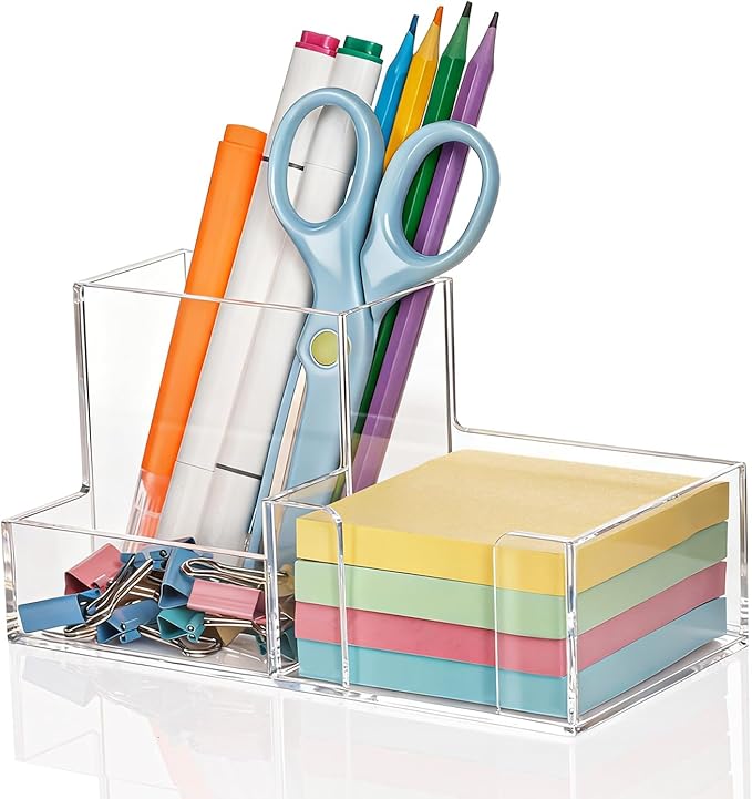 Pen Holder for Desk Clear Pencil Holder by Miusbit