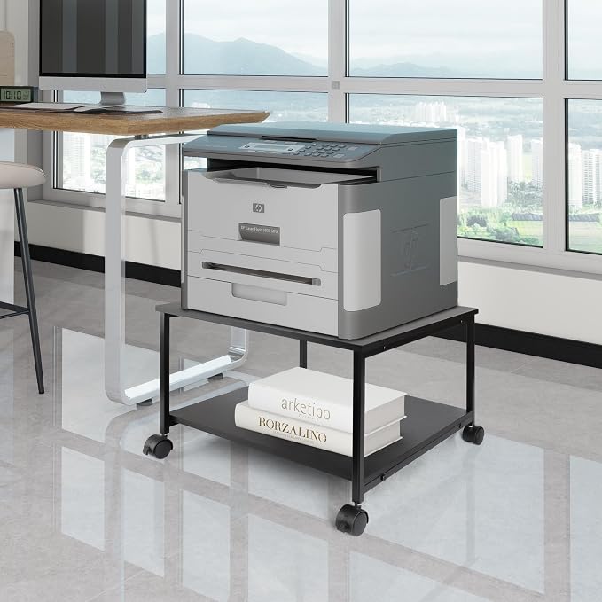 EMERIT 2-Tier Under Desk Printer Stand w/Storage - Image 6