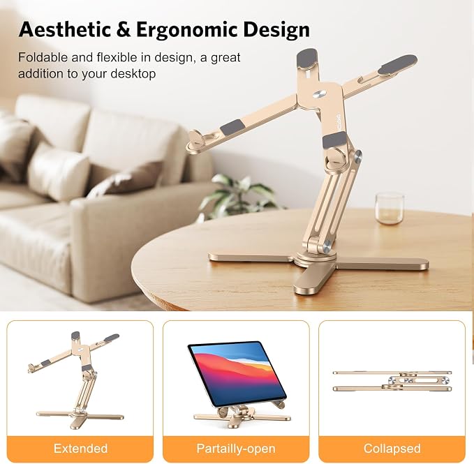 OMOTON 360° Rotating Laptop Stand Riser - Image 3