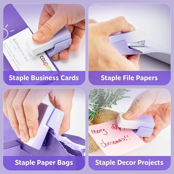 NUSIGN Mini Stapler with 830 Staples, Small Cute Desk Staplers, 25 Sheet - Image 5