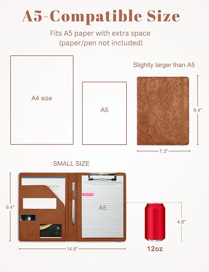 Mymazn Small Padfolio Clipboard Folder - Image 3
