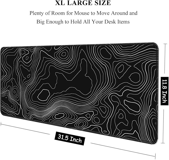 Auhoahsil Large Mouse Pad, XXL Desk Pad, Extened Mousepad 31.5" x 11.8" - Image 2